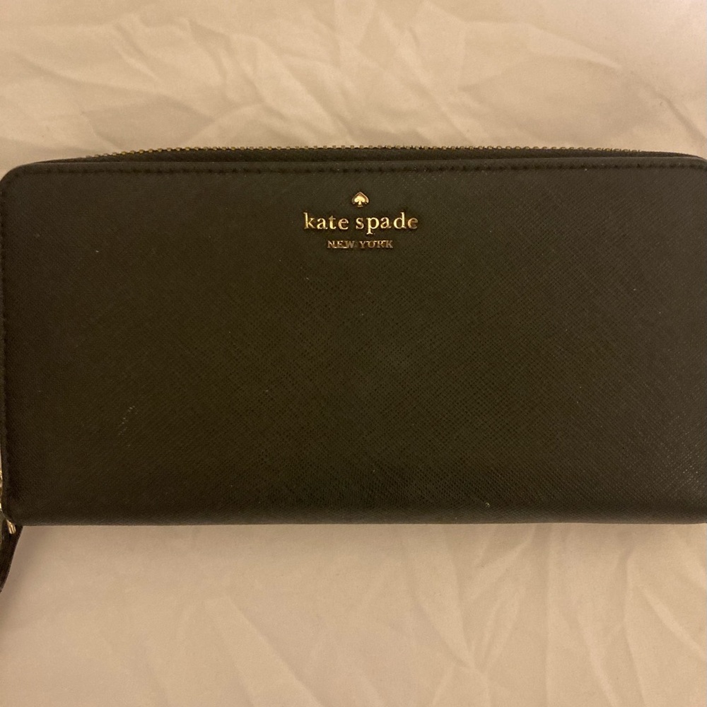 kate spade Black Wallet with Gold Logo - Picture 2 of 10